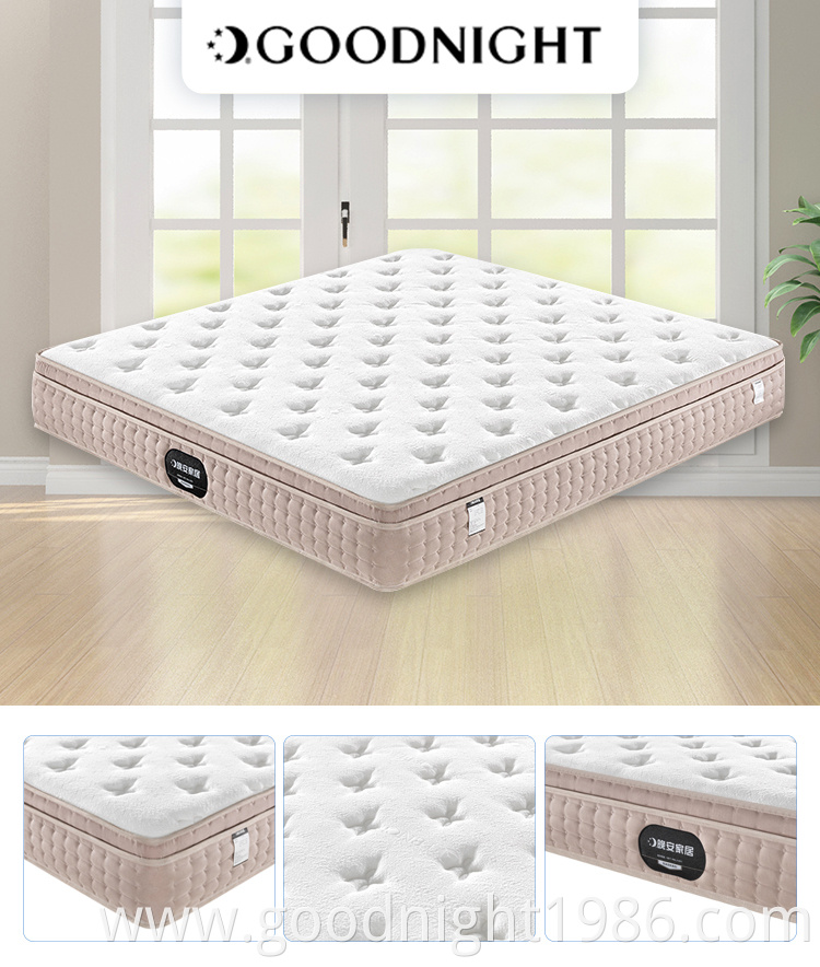 Luxury Latex Top Pressure Comfortable Memory Thick Foam Non Toxic Spring Mattress OEM High Quality Mattress